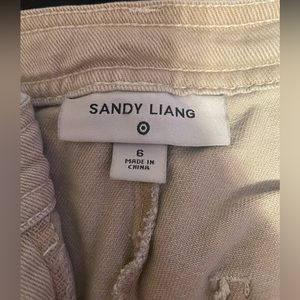 Tan, baggy, cargo pants in a size 6